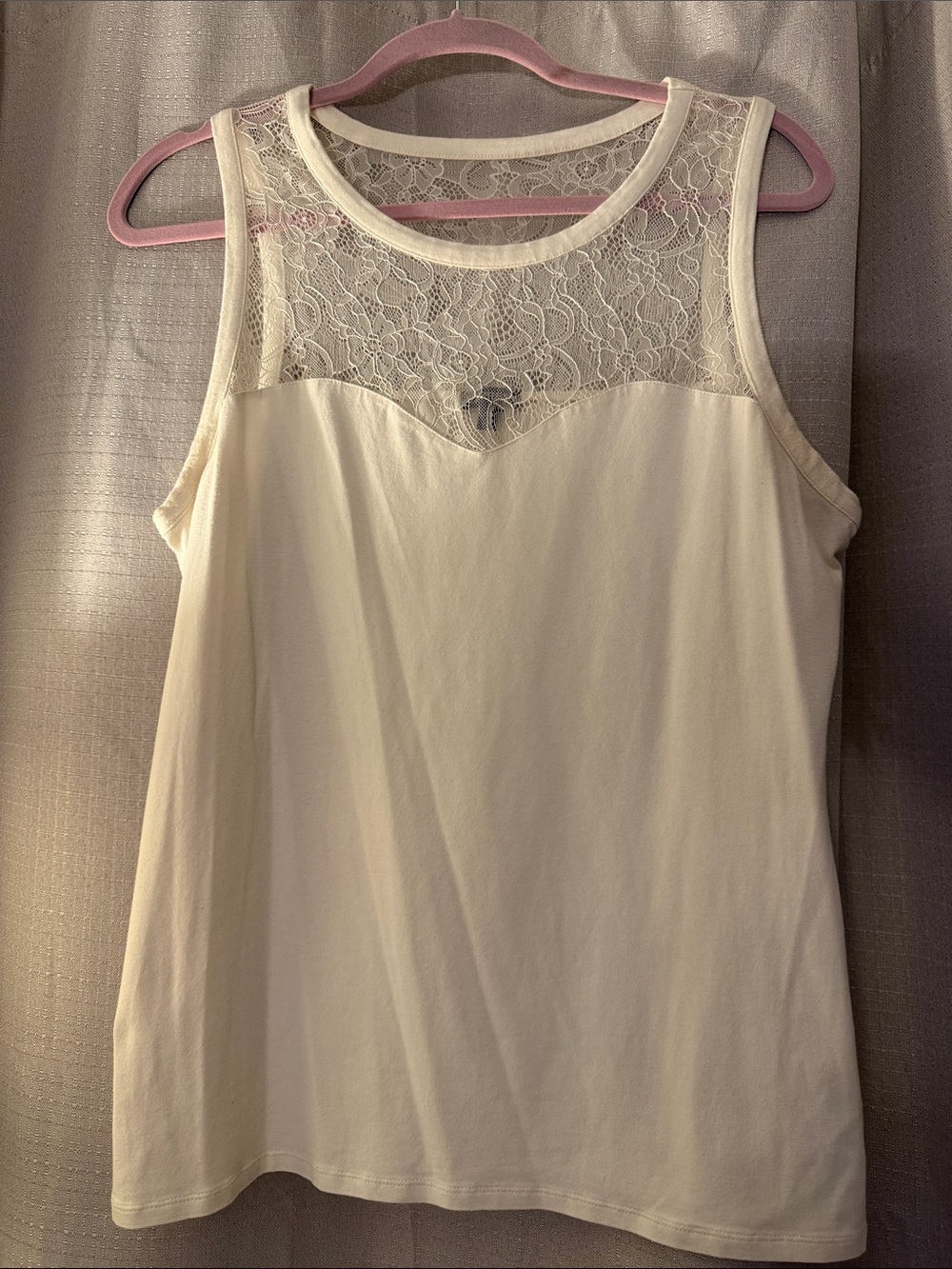 Express White Lace Yoke Sleeveless Camisole